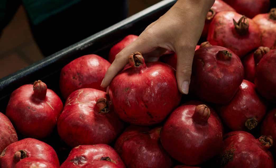 Pomegranates at a Central Market stall