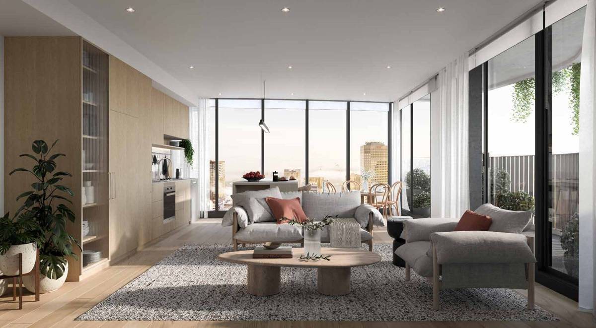 Apartment interior, artist impression